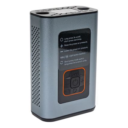 Compressor de bolso digital LED  3em1 4000 mAh 5W preto