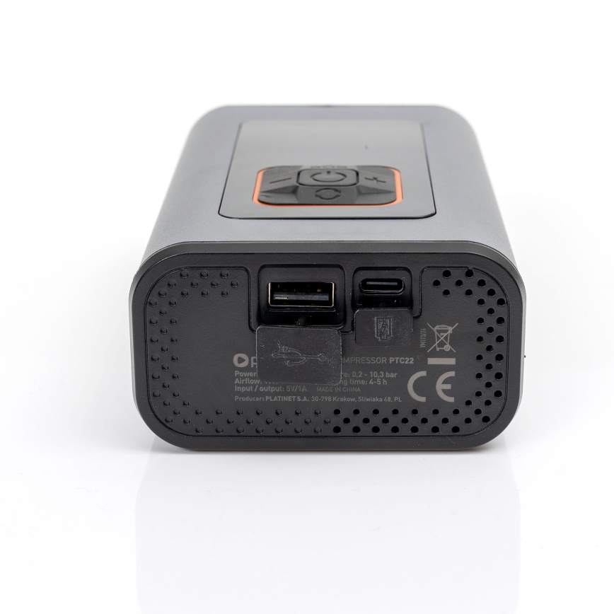 Compressor de bolso digital LED  3em1 4000 mAh 5W preto