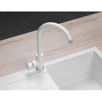 Concept BDG3334WH - Torneira de cozinha 33,5 cm granito/branco