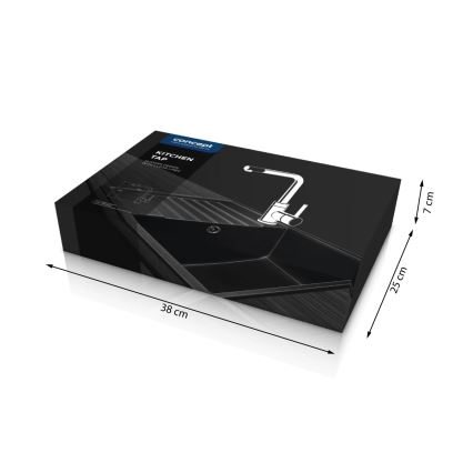Concept BDG4327BC - Torneira de cozinha 27,3 cm granito/preto