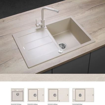 Concept BDG4327BE - Torneira de cozinha 27,3 cm, granito/bege