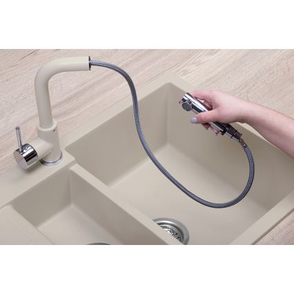 Concept BDG4527BE - Torneira de cozinha com bica extraível 26,9 cm granito/bege