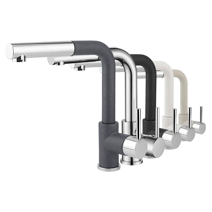 Concept BDG4527DG - Torneira de cozinha com bica extraível 26,9 cm, granito/cinzento escuro