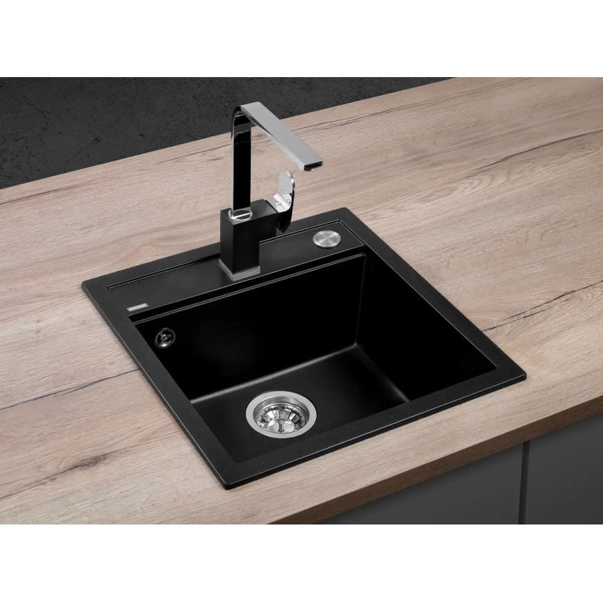 Concept DG00C50BC - Cuba de cozinha CUBIS 49x51 cm granito/preto