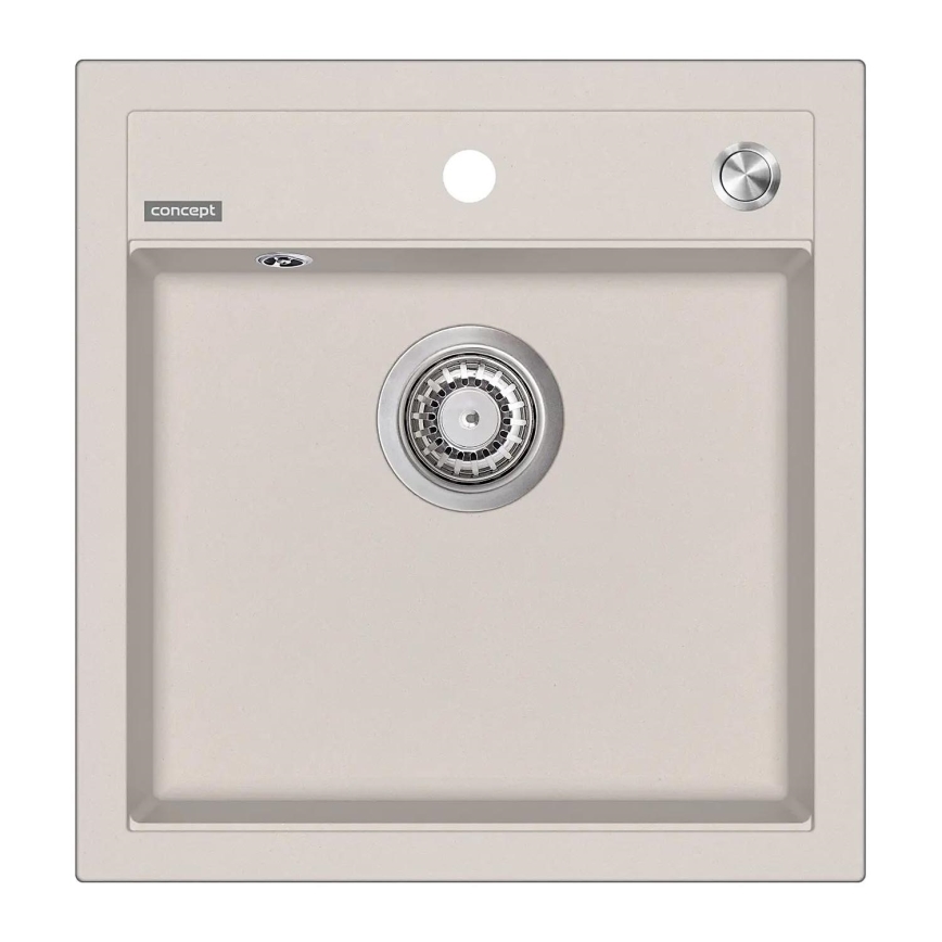 Concept DG00C50BE - Cuba de cozinha CUBIS 49x51 cm granito/bege