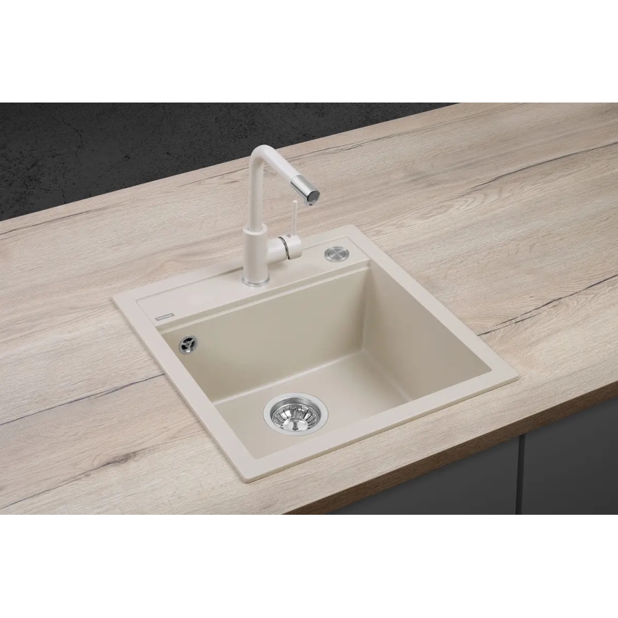 Concept DG00C50BE - Cuba de cozinha CUBIS 49x51 cm granito/bege