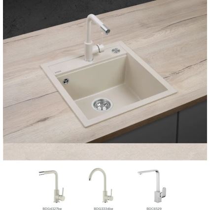 Concept DG00C50BE - Cuba de cozinha CUBIS 49x51 cm granito/bege