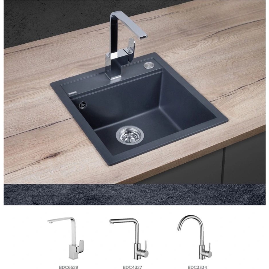 Concept DG00C50DG - Cuba de cozinha CUBIS 49x51 cm granito/ cinzento escuro