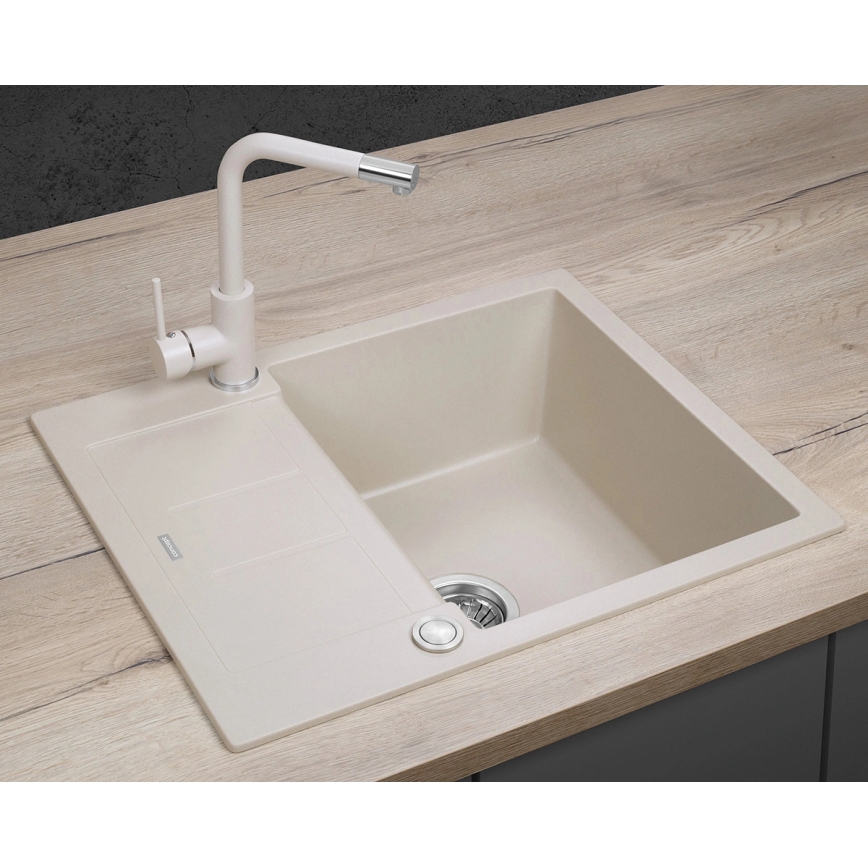 Concept DG05C45BE - Cuba de cozinha CUBIS 50x62 cm granito/bege