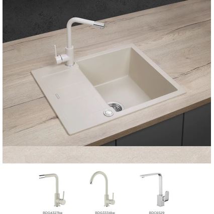 Concept DG05C45BE - Cuba de cozinha CUBIS 50x62 cm granito/bege