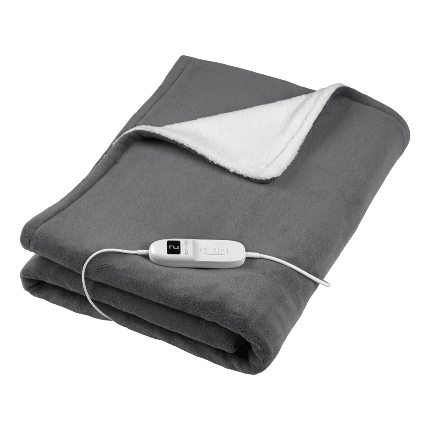Concept DV7420 - Cobertor elétrico 160W/230V 180x130 cm cinzento/branco