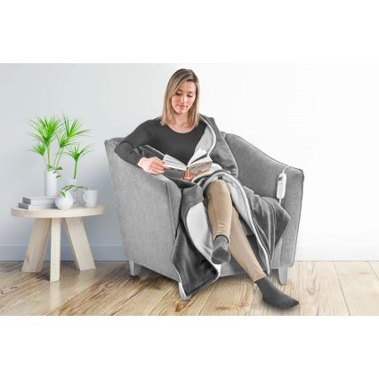 Concept DV7420 - Cobertor elétrico 160W/230V 180x130 cm cinzento/branco