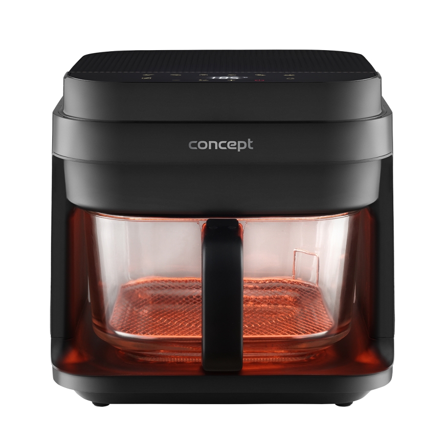 Concept FR5500 - Fritadeira de ar quente GLASS & FAST 5,5 l 1200W/230V preto