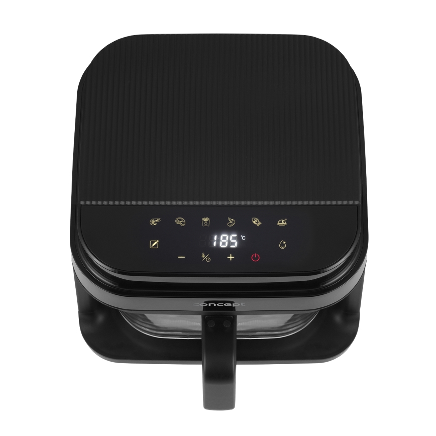 Concept FR5500 - Fritadeira de ar quente GLASS & FAST 5,5 l 1200W/230V preto