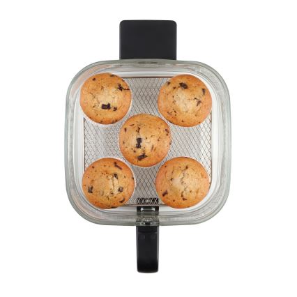 Concept FR5500 - Fritadeira de ar quente GLASS & FAST 5,5 l 1200W/230V preto