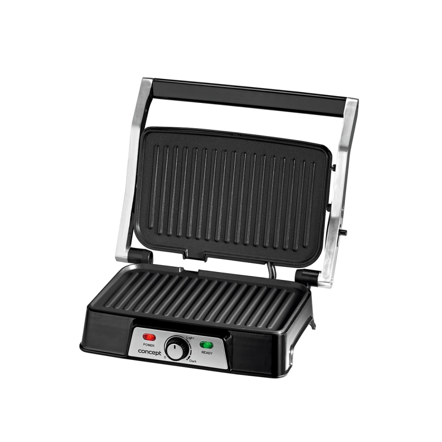 Concept ge2005 - Grelhador 1500W/230V aço inoxidável/preto