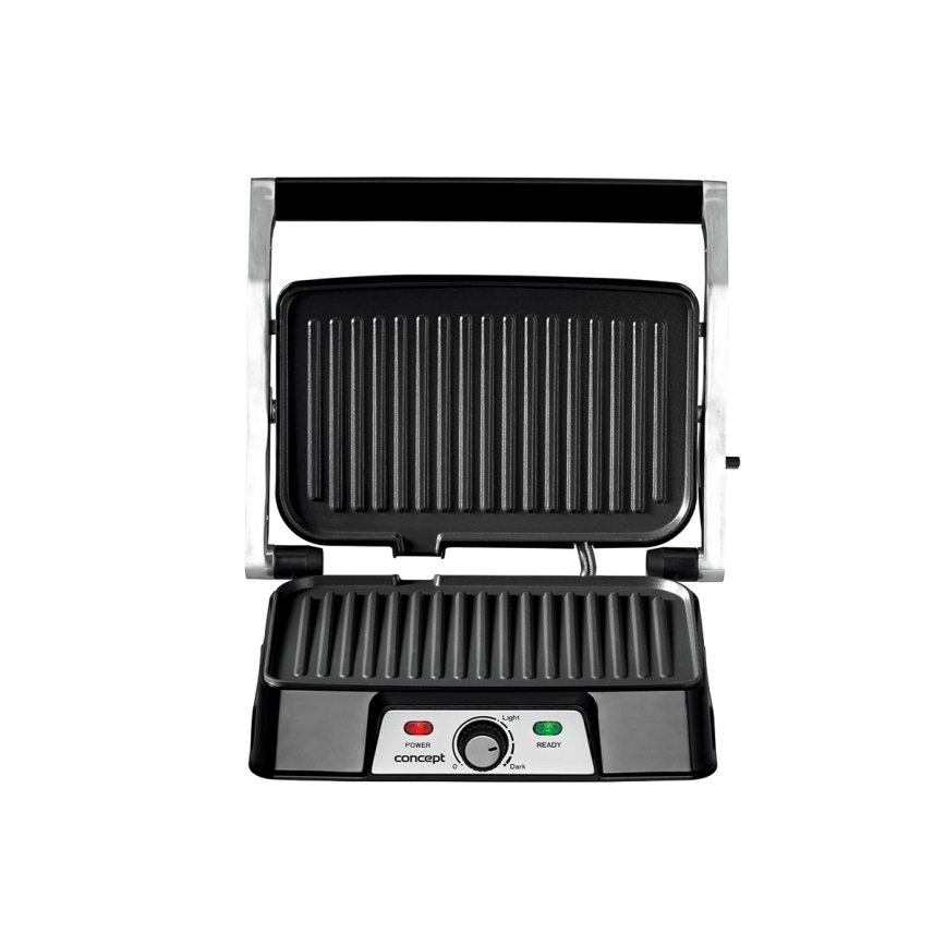 Concept ge2005 - Grelhador 1500W/230V aço inoxidável/preto