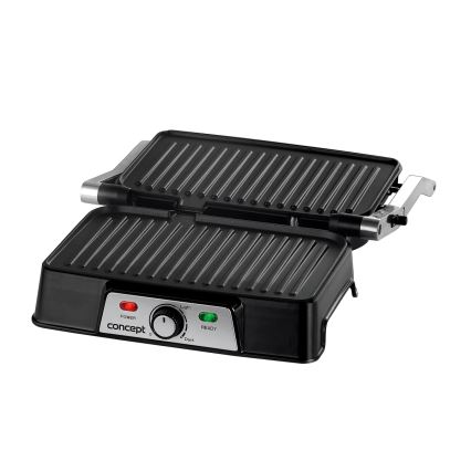 Concept ge2005 - Grelhador 1500W/230V aço inoxidável/preto