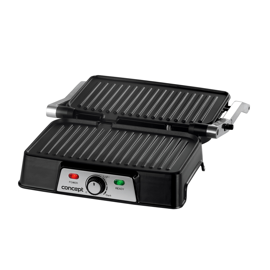 Concept ge2005 - Grelhador 1500W/230V aço inoxidável/preto