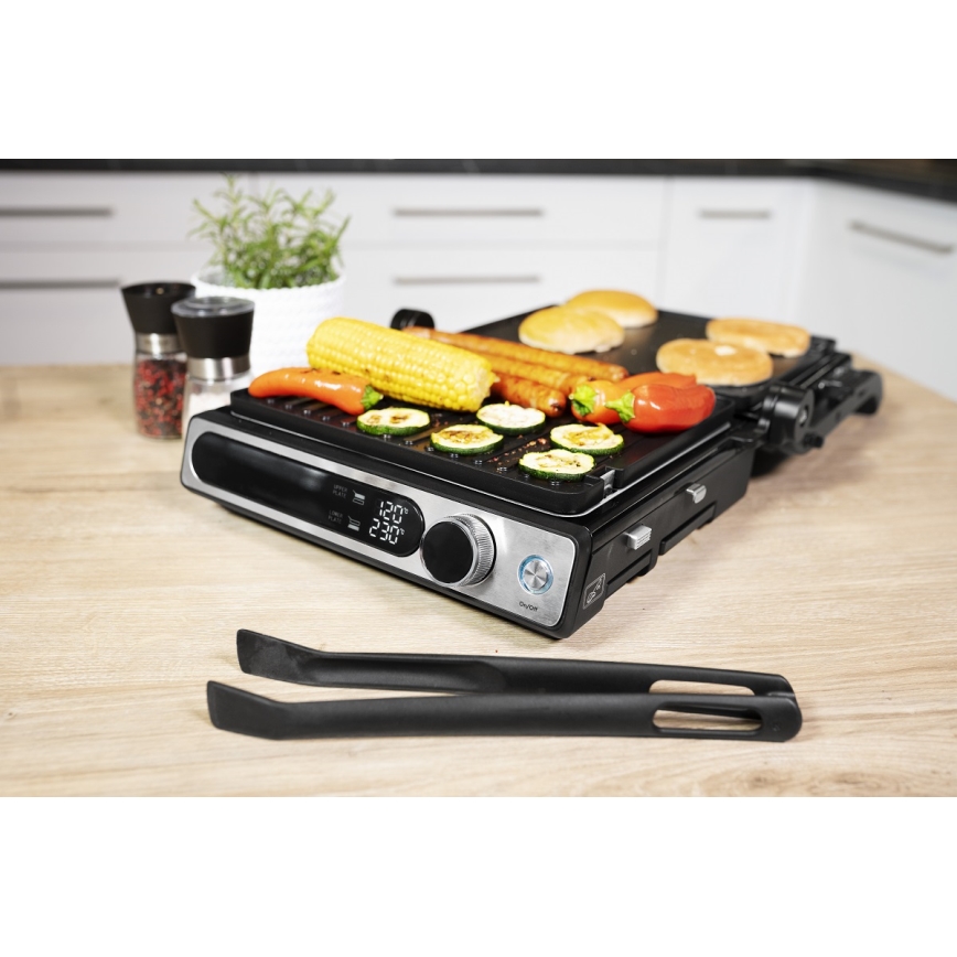 Concept ge3500 - Grelhador com sensor de temperatura 2000W/230V preto
