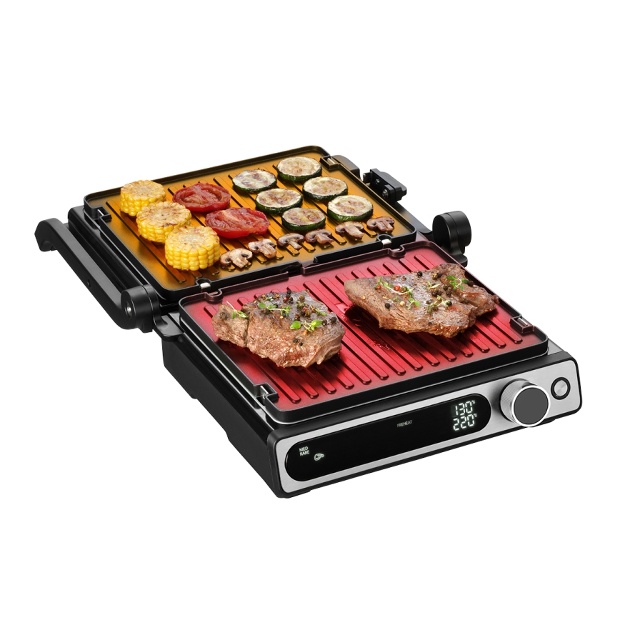 Concept ge3500 - Grelhador com sensor de temperatura 2000W/230V preto