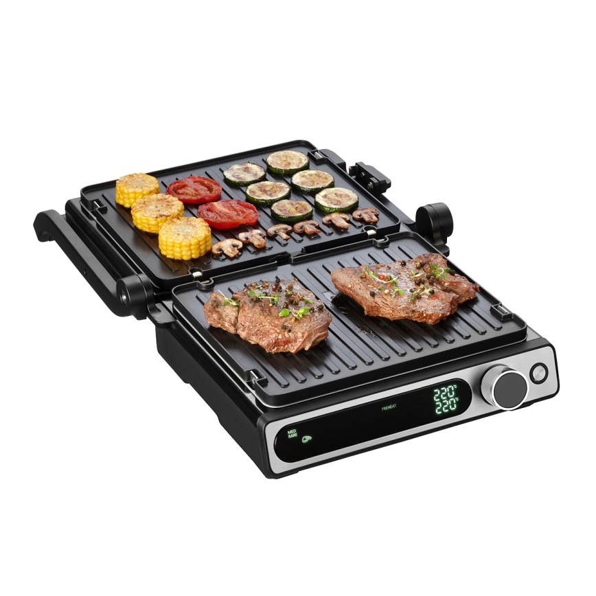 Concept ge3500 - Grelhador com sensor de temperatura 2000W/230V preto