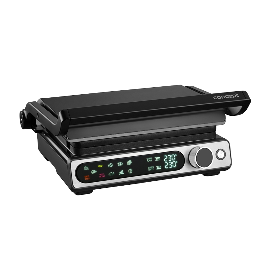 Concept ge3500 - Grelhador com sensor de temperatura 2000W/230V preto