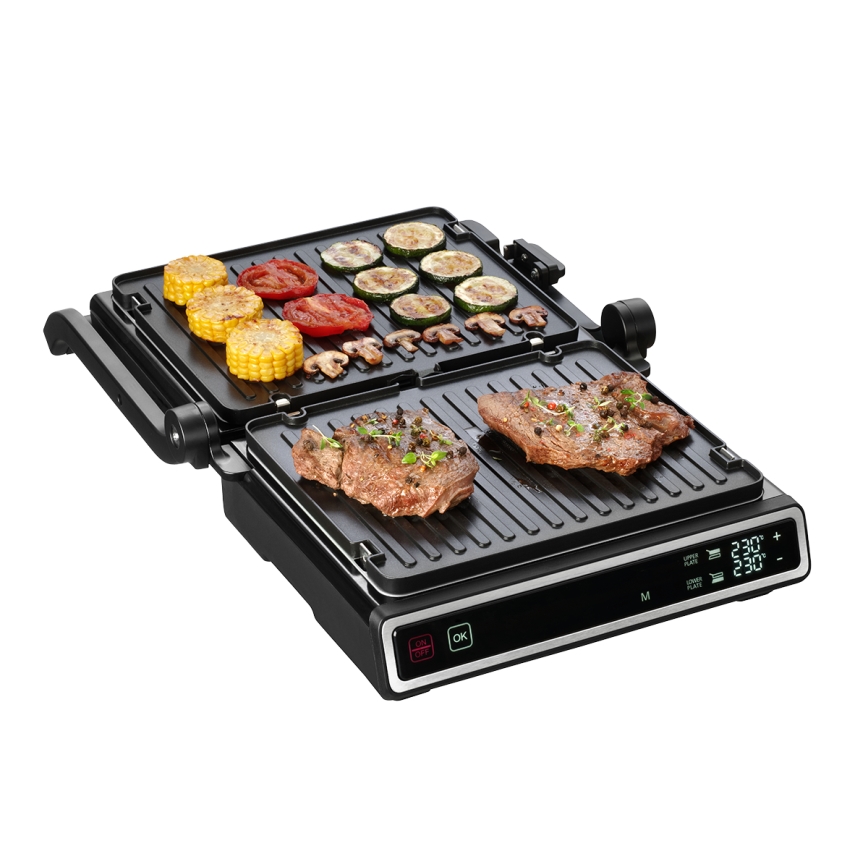 Concept ge3550 - Grelhador com sensor de temperatura 2000W/230V preto