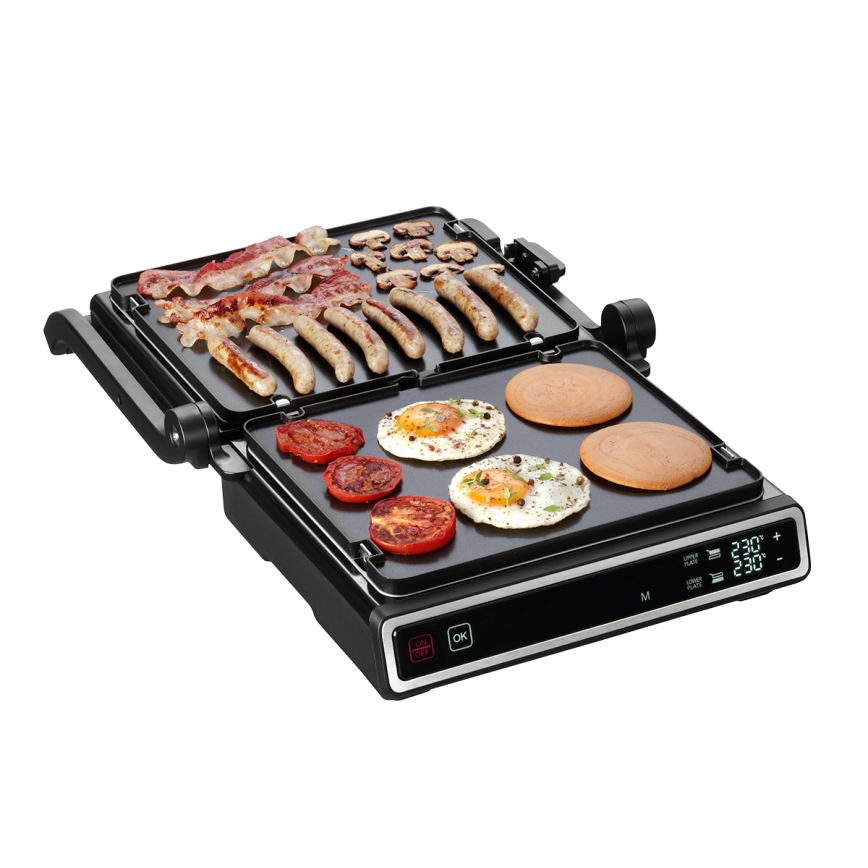Concept ge3550 - Grelhador com sensor de temperatura 2000W/230V preto