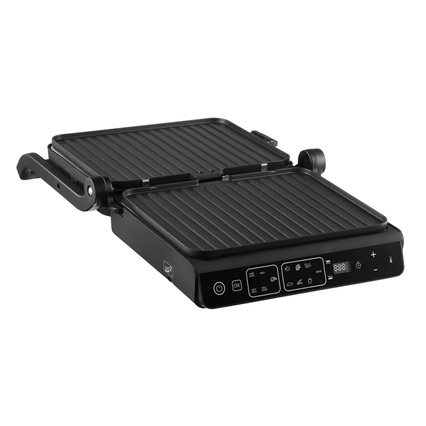 Concept ge3600 - Grelhador com sensor de temperatura GLASS 2000W/230V preto
