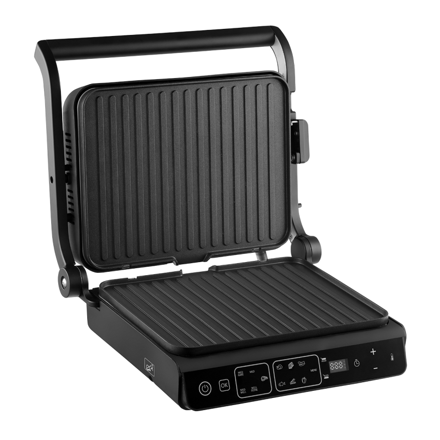Concept ge3600 - Grelhador com sensor de temperatura GLASS 2000W/230V preto