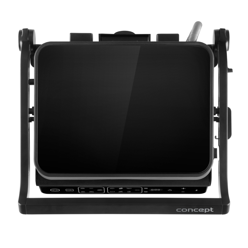 Concept ge3600 - Grelhador com sensor de temperatura GLASS 2000W/230V preto