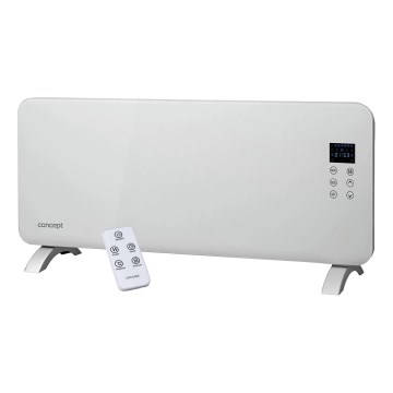 Concept KS4000 - Aquecedor elétrico/convector 1000/2000W IP24 branco + controlo remoto