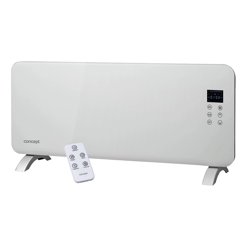 Concept KS4000 - Aquecedor elétrico/convector 1000/2000W IP24 branco + controlo remoto