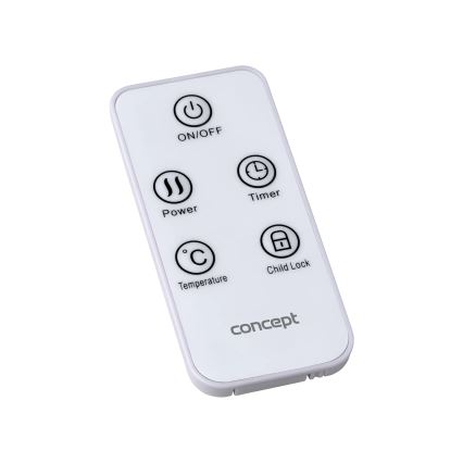 Concept KS4000 - Aquecedor elétrico/convector 1000/2000W IP24 branco + controlo remoto