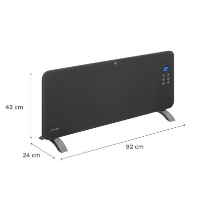 Concept KS4100 - Aquecedor elétrico inteligente/convector 1000/2000W Wi-Fi IP24 cinzento