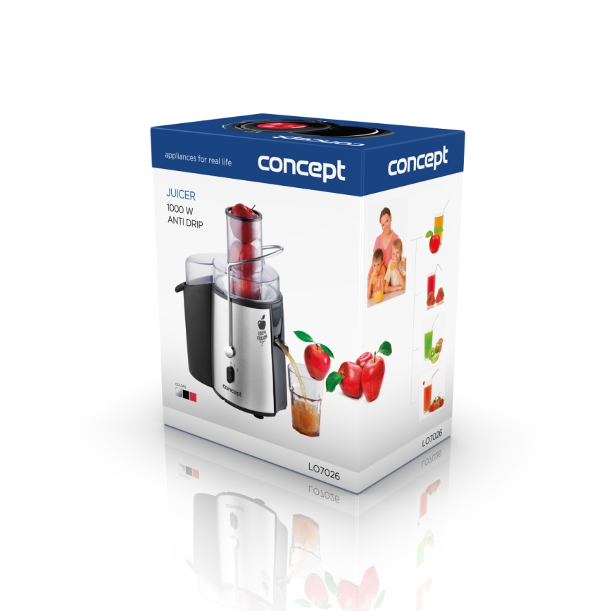 Concept LO7026 - Centrifugadora 1000W/230V preto/aço inoxidável