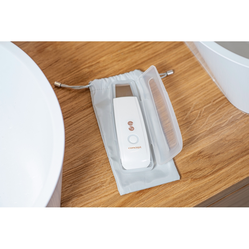Concept PO2030 - Espátula ultra-sónica para cosméticos PERFECT SKIN 2,5W/5V USB 600 mAh branco