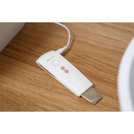 Concept PO2030 - Espátula ultra-sónica para cosméticos PERFECT SKIN 2,5W/5V USB 600 mAh branco