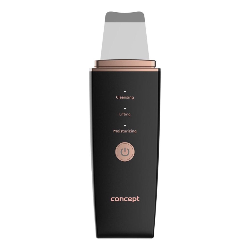 Concept PO2060 - Espátula ultra-sónica para cosméticos PERFECT SKIN 3,5W/5V USB 500 mAh IPX6 preto