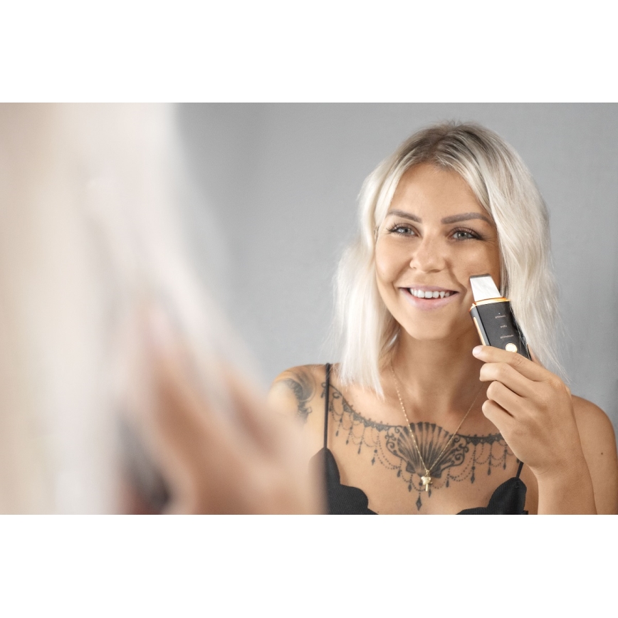 Concept PO2060 - Espátula ultra-sónica para cosméticos PERFECT SKIN 3,5W/5V USB 500 mAh IPX6 preto