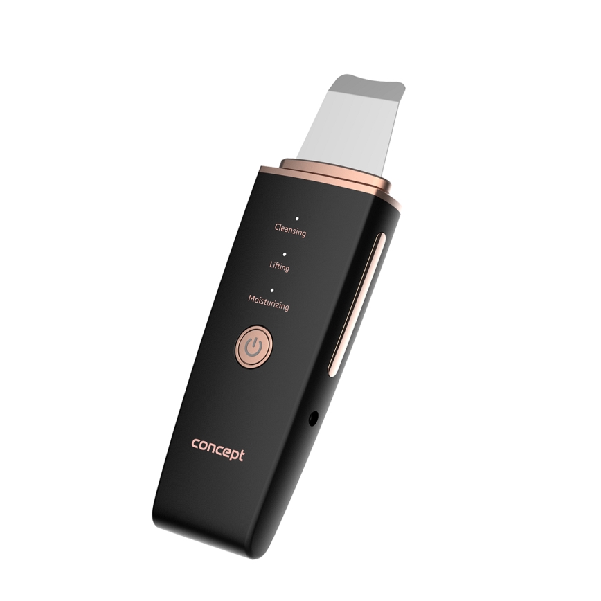 Concept PO2060 - Espátula ultra-sónica para cosméticos PERFECT SKIN 3,5W/5V USB 500 mAh IPX6 preto