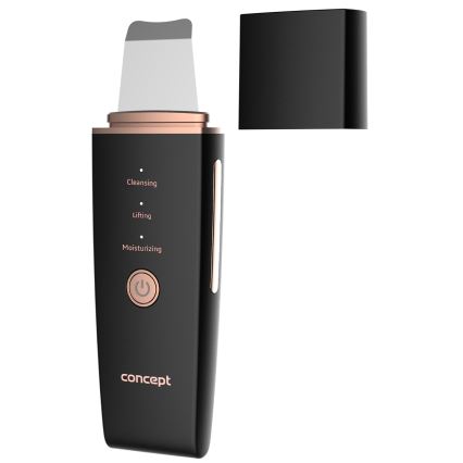 Concept PO2060 - Espátula ultra-sónica para cosméticos PERFECT SKIN 3,5W/5V USB 500 mAh IPX6 preto