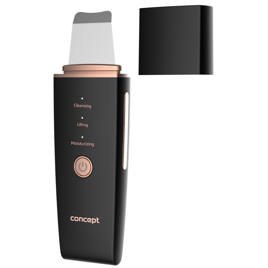 Concept PO2060 - Espátula ultra-sónica para cosméticos PERFECT SKIN 3,5W/5V USB 500 mAh IPX6 preto
