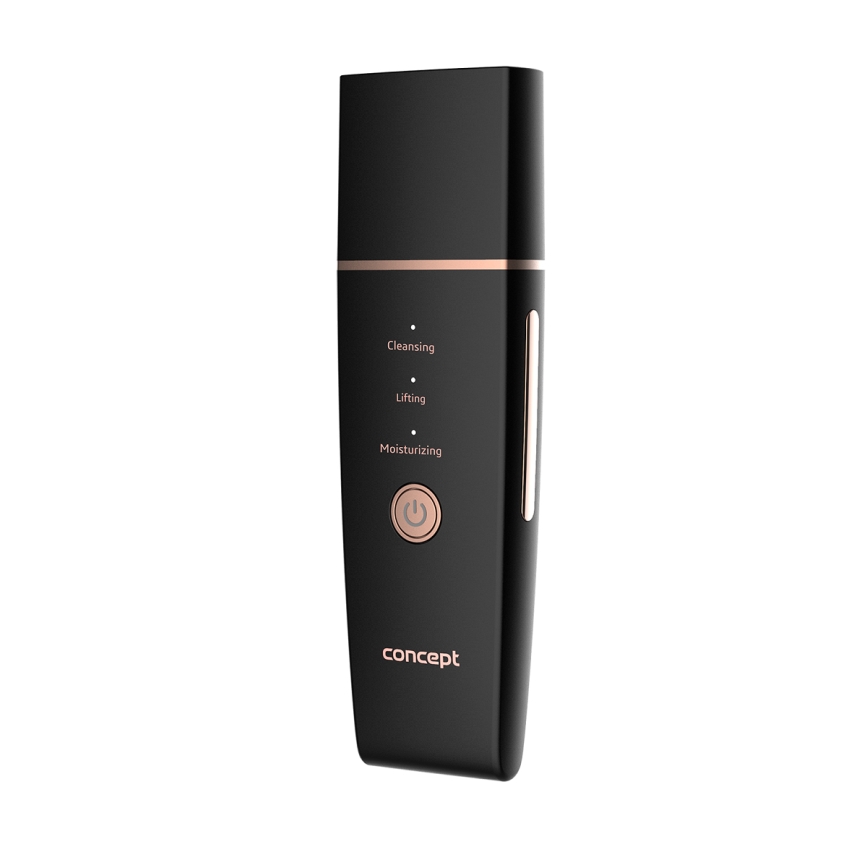 Concept PO2060 - Espátula ultra-sónica para cosméticos PERFECT SKIN 3,5W/5V USB 500 mAh IPX6 preto
