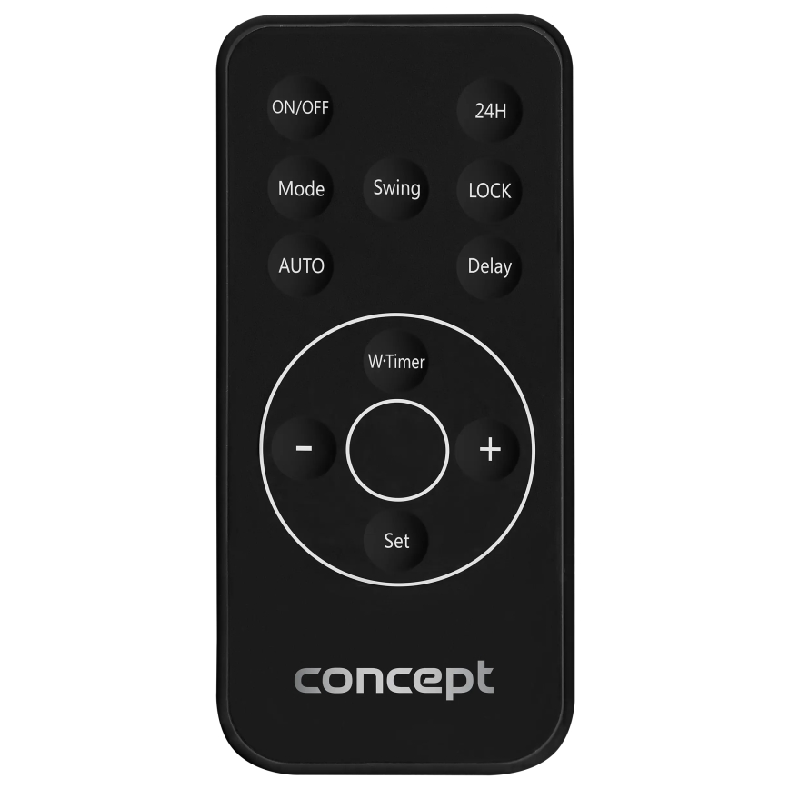 Concept QH4001 - Aquecedor elétrico 1000/2000W IP22 preto + controlo remoto