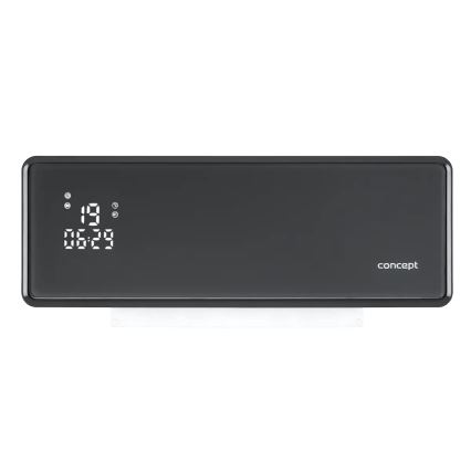 Concept QH4100 - Aquecedor elétrico 1000/2000 W, Wi‑Fi, IP22, cinzento + comando remoto