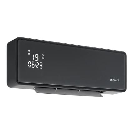 Concept QH4100 - Aquecedor elétrico 1000/2000 W, Wi‑Fi, IP22, cinzento + comando remoto