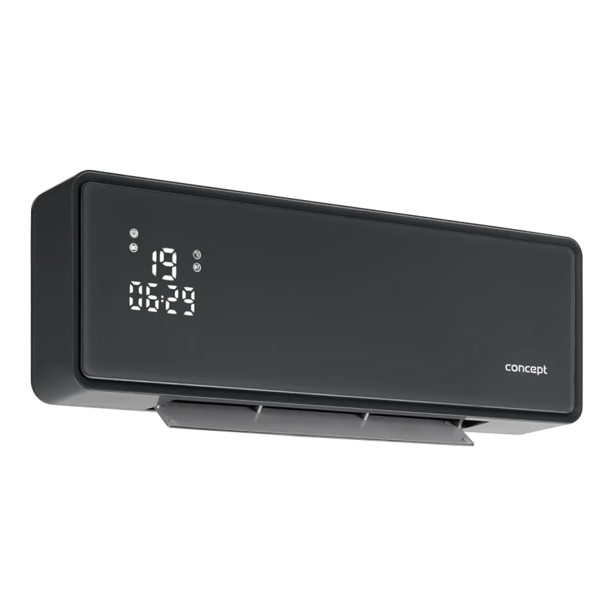 Concept QH4100 - Aquecedor elétrico 1000/2000 W, Wi‑Fi, IP22, cinzento + comando remoto