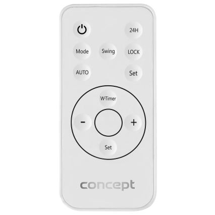 Concept QH4100 - Aquecedor elétrico 1000/2000 W, Wi‑Fi, IP22, cinzento + comando remoto